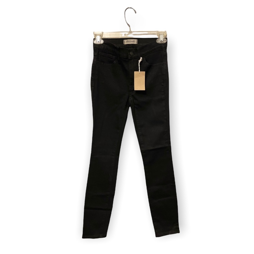 Madewell Roadtripper Black Jeans High Waisted Slim Leg Skinny Size 23 NWT